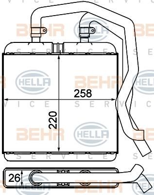 Hella 8FH 351 000-601 теплообменник, отопление салона на IVECO DAILY III автобус