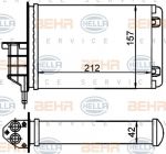 Hella 8FH 351 001-554 теплообменник, отопление салона на FIAT SEICENTO / 600 (187)