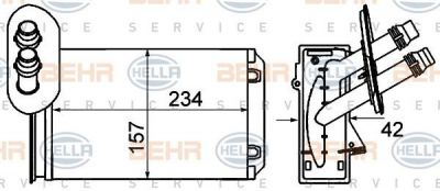 Hella 8FH 351 001-621 теплообменник, отопление салона на VW BORA универсал (1J6)