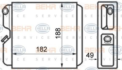 Hella 8FH 351 024-371 теплообменник, отопление салона на OPEL ASTRA F Наклонная задняя часть (53_, 54_, 58_, 59_)