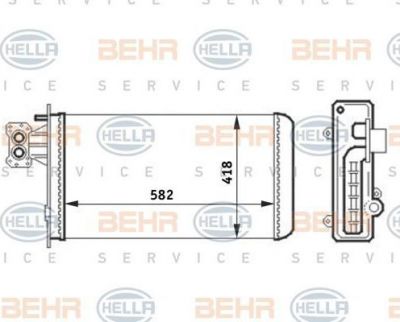 Hella 8FH 351 024-451 теплообменник, отопление салона на IVECO EuroCargo