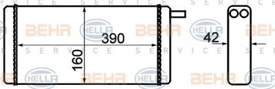 Hella 8FH 351 308-731 теплообменник, отопление салона на VW TRANSPORTER III автобус