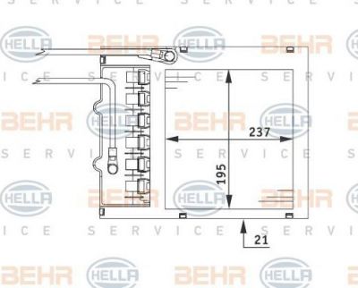 Hella 8FH 351 311-151 теплообменник, отопление салона на OPEL ASTRA G универсал (F35_)