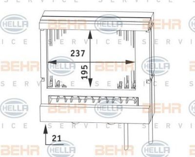 Hella 8FH 351 311-241 теплообменник, отопление салона на OPEL ASTRA G универсал (F35_)