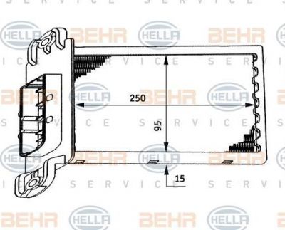 Hella 8FH 351 311-271 теплообменник, отопление салона на PEUGEOT 307 SW (3H)