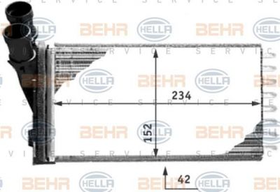 Hella 8FH 351 311-281 теплообменник, отопление салона на PEUGEOT 306 (7B, N3, N5)