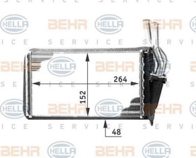 Hella 8FH 351 311-561 теплообменник, отопление салона на RENAULT 25 (B29_)