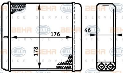 Hella 8FH 351 312-091 теплообменник, отопление салона на OPEL VECTRA A (86_, 87_)