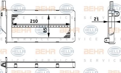 Hella 8FH 351 312-121 теплообменник, отопление салона на PEUGEOT 307 SW (3H)