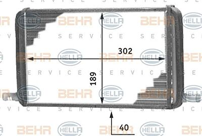 Hella 8FH 351 312-241 теплообменник, отопление салона на MAN G 90