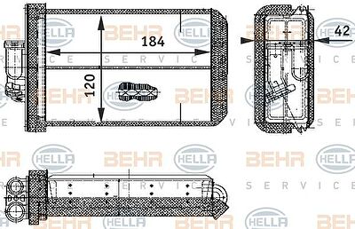 Hella 8FH 351 312-781 теплообменник, отопление салона на MERCEDES-BENZ S-CLASS (W140)