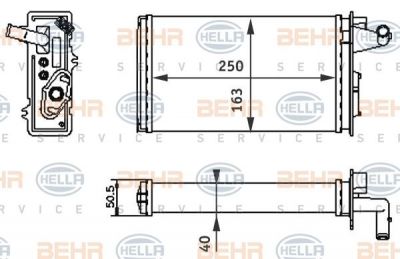 Hella 8FH 351 313-041 теплообменник, отопление салона на ALFA ROMEO 146 (930)