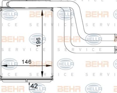 Hella 8FH 351 313-161 теплообменник, отопление салона на FORD MONDEO I (GBP)