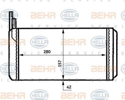 Hella 8FH 351 313-361 теплообменник, отопление салона на FIAT CROMA (154)