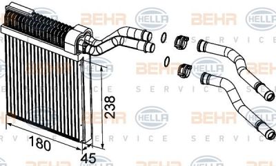 Hella 8FH 351 315-621 теплообменник, отопление салона на FORD MONDEO IV седан (BA7)