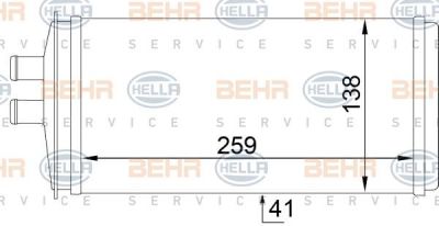 Hella 8FH 351 333-021 теплообменник, отопление салона на SKODA FELICIA I Fun (797)