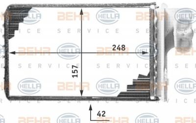 HELLA Радиатор отопителя PEUGE... (8fh351311-671)