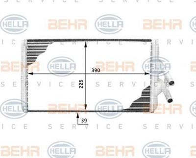 HELLA Радиатор отопителя MB MK, SK (8FH351312-381)