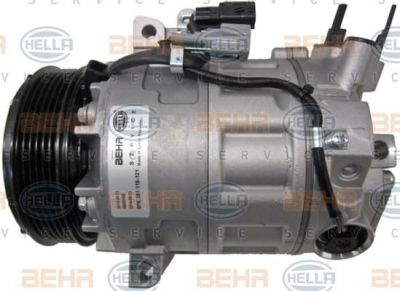 Hella 8FK 351 115-121 компрессор, кондиционер на RENAULT MEGANE III Наклонная задняя часть (BZ0_)