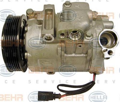 HELLA Компрессор кондиционера VAG Polo/Fabia/Roomster 1,2-1,6L 01-> (6Q0820808F, 8FK351110-241)