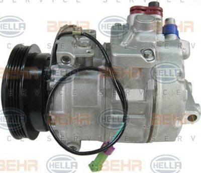 HELLA Компрессор кондиционера VAG A4/A6/Passat B5 1,6-2,5L 95-05 (8D0 260 805 RX, 8FK351126-981)