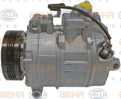 HELLA Компрессор кондиционера E60 2,0-3,0L 03-> (64526983098, 8FK351322-751)