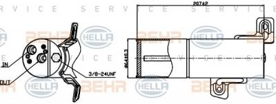 Hella 8FT 351 193-251 осушитель, кондиционер на MERCEDES-BENZ S-CLASS купе (C216)