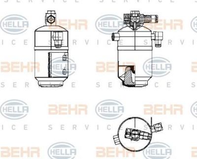 Hella 8FT 351 195-181 осушитель, кондиционер на MERCEDES-BENZ S-CLASS (W116)