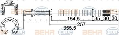 Hella 8FT 351 197-251 осушитель, кондиционер на SKODA FABIA