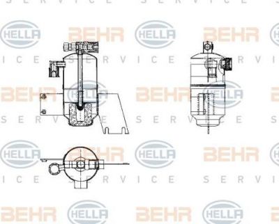 Hella 8FT 351 198-171 осушитель, кондиционер на MERCEDES-BENZ UNIMOG