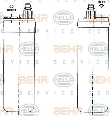 Hella 8FT 351 198-611 осушитель, кондиционер на OPEL COMBO Tour