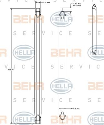 Hella 8FT 351 335-301 осушитель, кондиционер на FORD MONDEO IV седан (BA7)