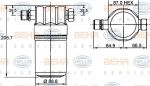 HELLA Осушитель кондиционера AUDI A6 97-05 (8D0 820 193 A, 8FT351192-041)