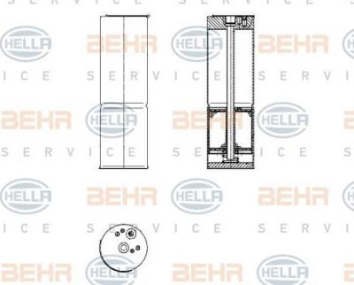 HELLA Осушитель кондиционера MB S-CL. (W220) /SPRINTER 96- (8FT351196581)