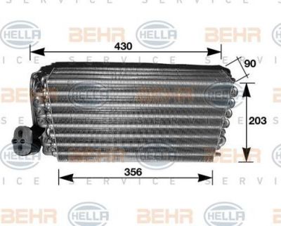 Hella 8FV 351 210-101 испаритель, кондиционер на MERCEDES-BENZ S-CLASS (W140)