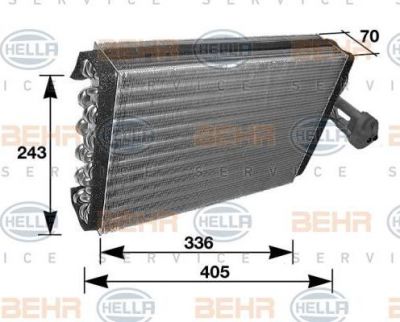 Hella 8FV 351 210-281 испаритель, кондиционер на MERCEDES-BENZ C-CLASS (W202)