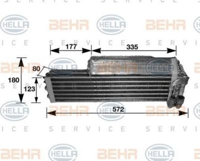 Hella 8FV 351 210-291 испаритель, кондиционер на MERCEDES-BENZ S-CLASS купе (C126)