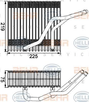 Hella 8FV 351 210-541 испаритель, кондиционер на SKODA OCTAVIA Combi (1Z5)