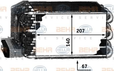 Hella 8FV 351 210-691 испаритель, кондиционер на MERCEDES-BENZ S-CLASS (W140)