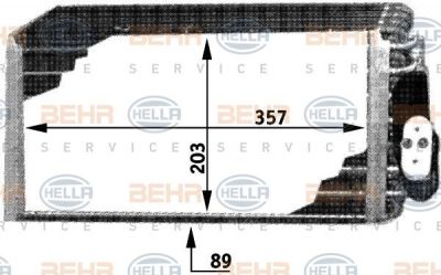 Hella 8FV 351 210-711 испаритель, кондиционер на MERCEDES-BENZ S-CLASS (W140)