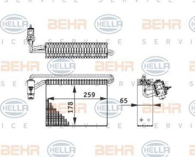 Hella 8FV 351 210-721 испаритель, кондиционер на X3 (E83)