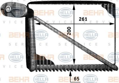 Hella 8FV 351 211-061 испаритель, кондиционер на SKODA SUPERB (3U4)