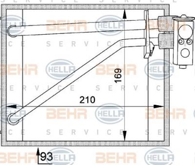 Hella 8FV 351 211-131 испаритель, кондиционер на FORD GALAXY (WGR)