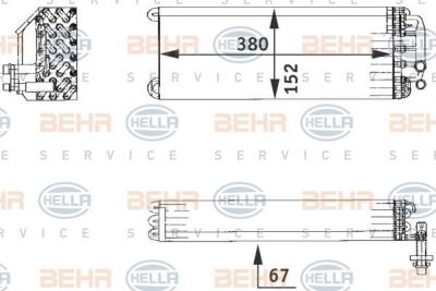 Hella 8FV 351 211-171 испаритель, кондиционер на MERCEDES-BENZ 190 (W201)