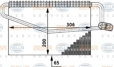 Hella 8FV 351 211-281 испаритель, кондиционер на MERCEDES-BENZ C-CLASS купе (CL203)