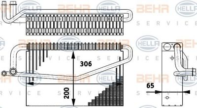 Hella 8FV 351 211-371 испаритель, кондиционер на MERCEDES-BENZ C-CLASS купе (CL203)