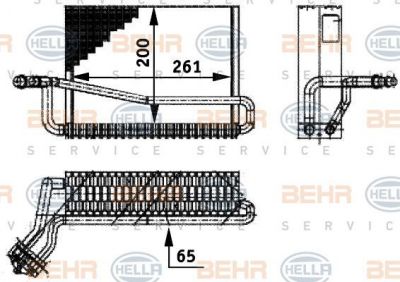 Hella 8FV 351 211-551 испаритель, кондиционер на PEUGEOT 306 (7B, N3, N5)