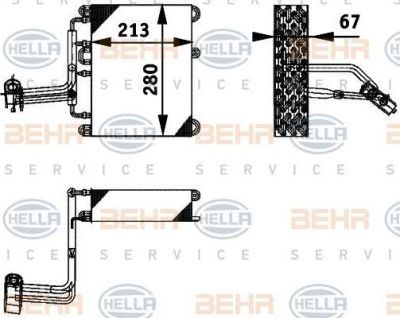 Hella 8FV 351 211-581 испаритель, кондиционер на RENAULT LAGUNA I (B56_, 556_)