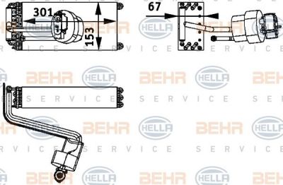 Hella 8FV 351 211-591 испаритель, кондиционер на NISSAN KUBISTAR (X76)