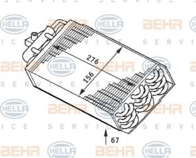 Hella 8FV 351 211-721 испаритель, кондиционер на Z3 (E36)